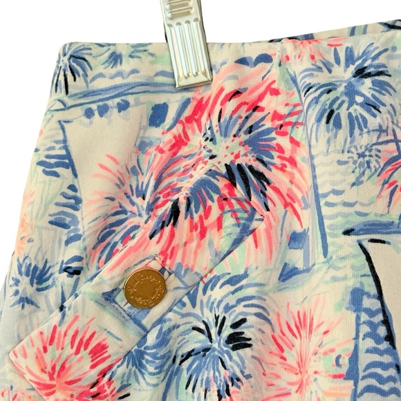 Cotton Skort Lilly Pulitzer Sea To Shining Sea Fireworks Madison Size Medium - Picture 4 of 10